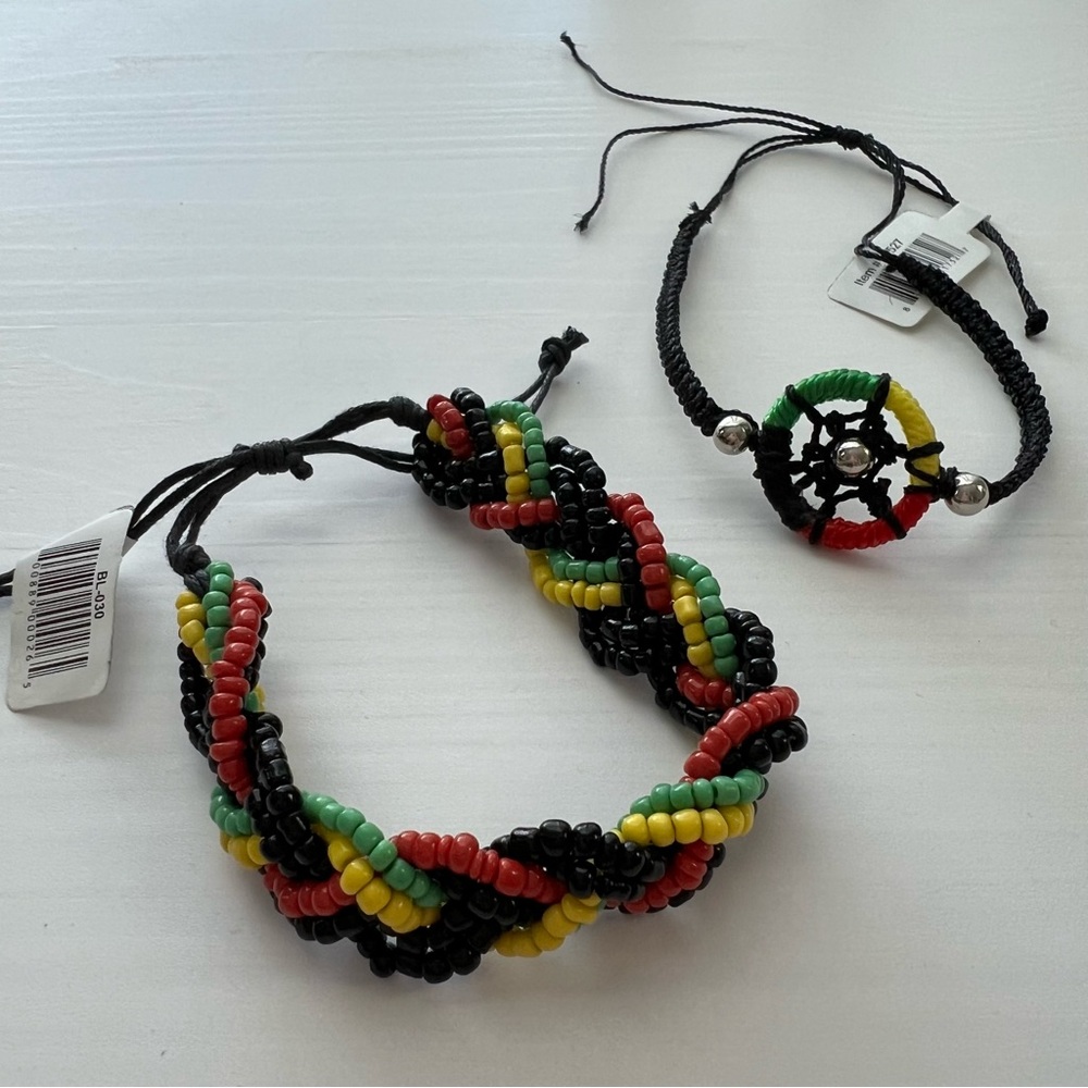 NWT Set of 2 Jamaican Beaded Bracelets